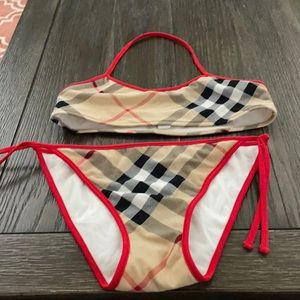 Burberry Kids Swim Bikini - Beige and Red